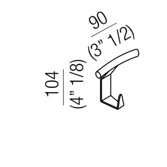 Крючок Agape Memory подвесной цвет: глянец схема 2 Крючок Agape Memory подвесной цвет: глянец схема 2