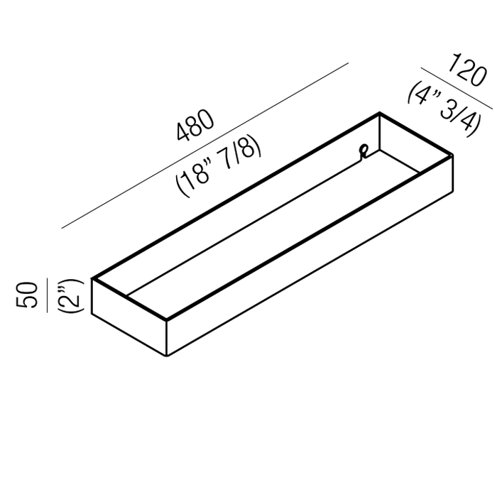Полотенцедержатель Agape 369 48см подвесной цвет: глянец ФОТО
