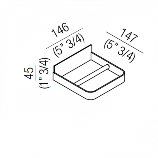 Держатель для туалетной бумаги Agape Memory т/б подвесной цвет: глянец схема 2