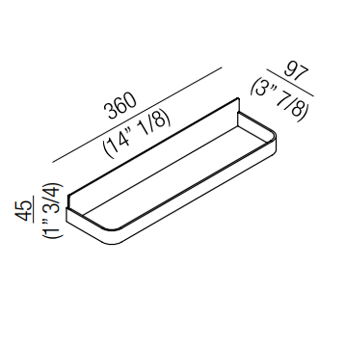 Полотенцедержатель Agape Memory 36см подвесной цвет: глянец ФОТО