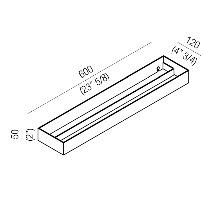 Полотенцедержатель двойной Agape 369 длиной 60см ФОТО