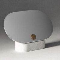 Зеркало Agape Constellation с мраморным основанием настольное 31x20 см горизонтальное мрамор Carrara цвет: белый схема 1 Зеркало Agape Constellation с мраморным основанием настольное 31x20 см горизонтальное мрамор Carrara цвет: белый схема 1