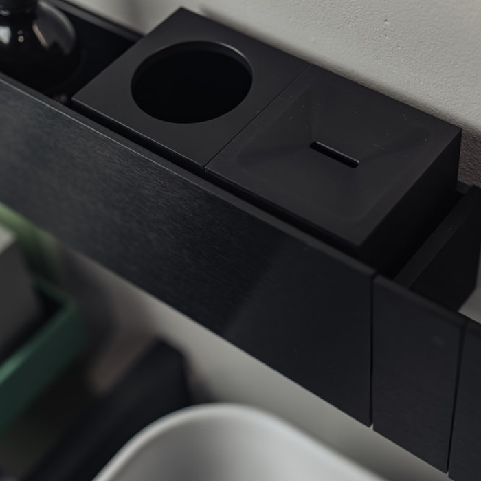 Изображение Мыльница Agape Sen подвесная цвет: черный матовый