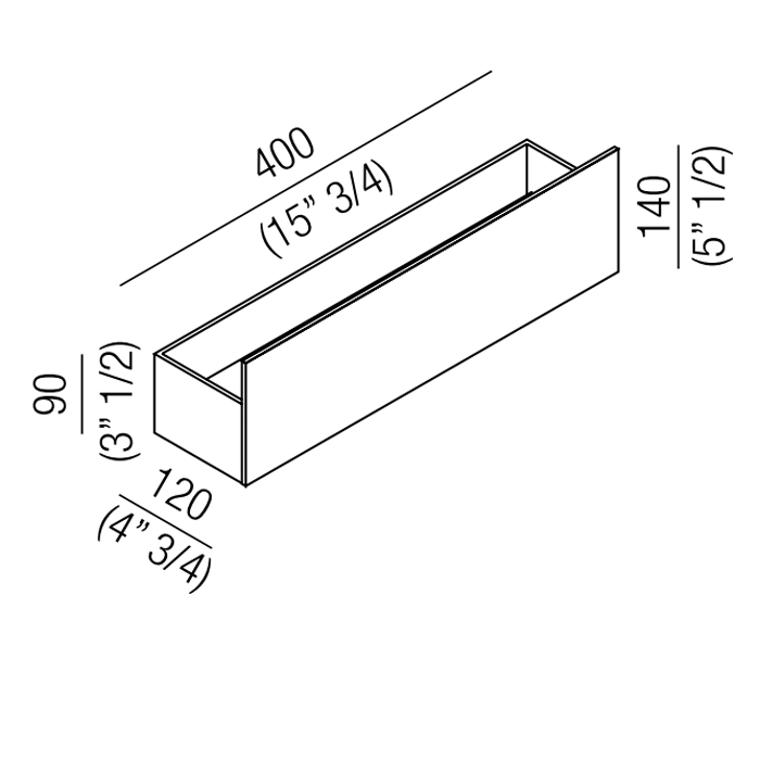 Полочка Agape Sen 40см подвесная цвет: черный ФОТО