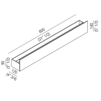 Полотенцедержатель Agape Sen 80см подвесной цвет: черный схема 2