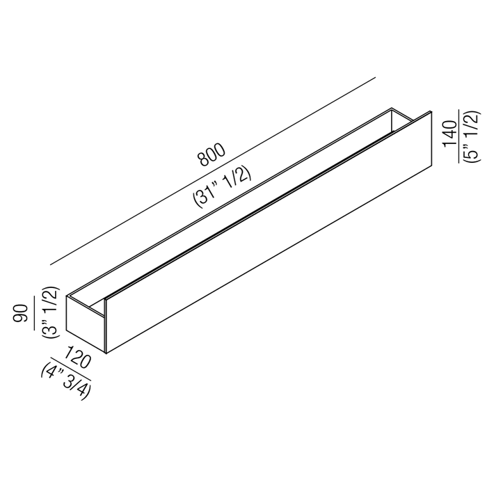 Полочка Agape Sen 80см подвесная цвет: черный ФОТО