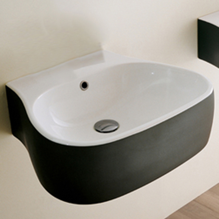 Раковина Agape Pear 55x49x18 см цвет: темно-серый