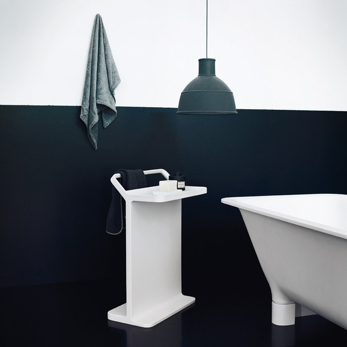 Изображение Стойка Agape Multifunzione с полотенцедержателем 73.2см напольная цвет: белый