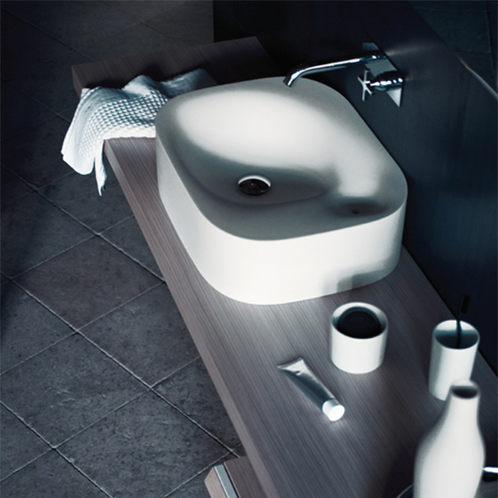 Раковина Agape Nivis 60x45x16 см цвет: белый цена от 180 322 ₽ Фото Раковина Agape Nivis 60x45x16 см цвет: белый