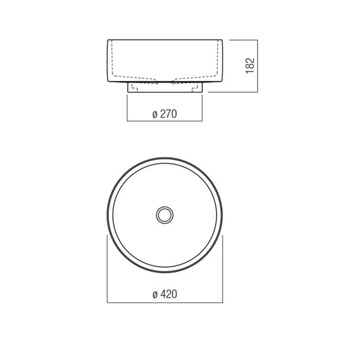 Раковина Agape Cenote 42х18.2см. для установки на столешницу ФОТО