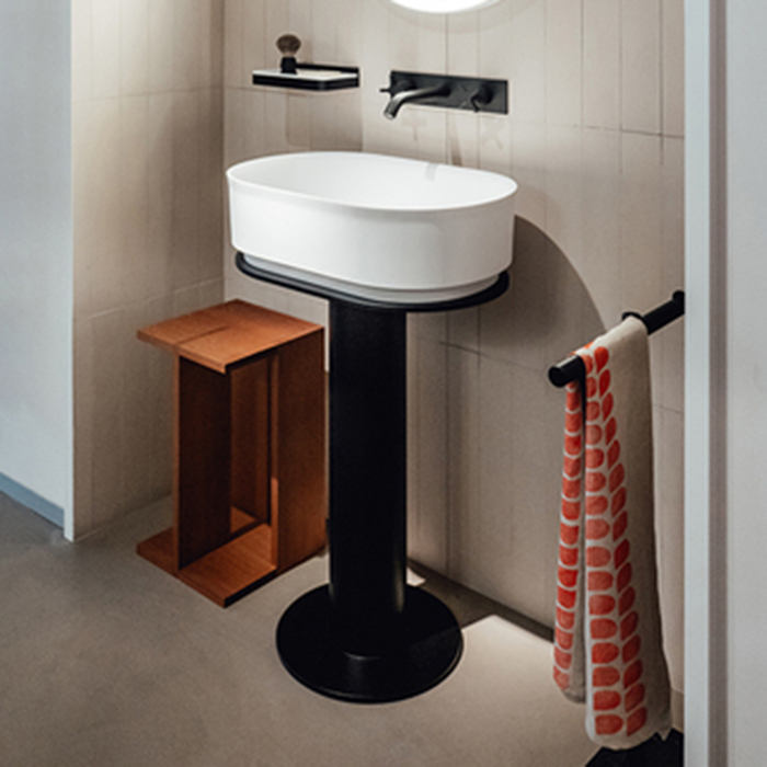 Пьедестал для раковины Agape Immersion h: 73см цвет: черный