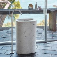 Излив Agape Fez для раковины напольный с регулировкой напора высота: 118см цвет: белый схема 1