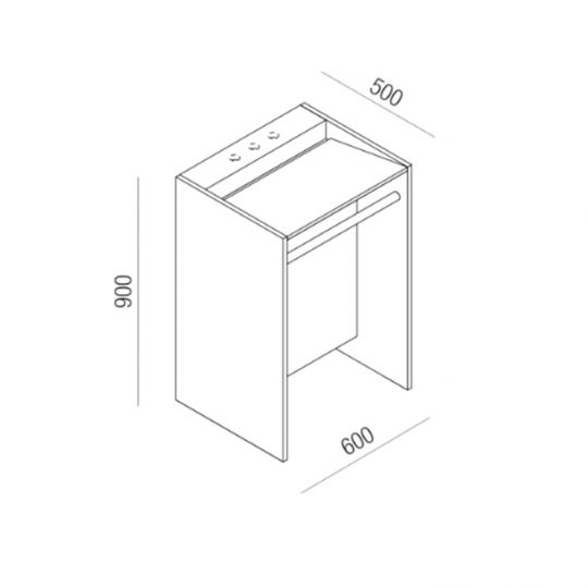 Раковина Agape Face A Face 60х50х90см. отдельностоящая с сифоном полотенцедержателем цвет: Bianco Carrara схема 2