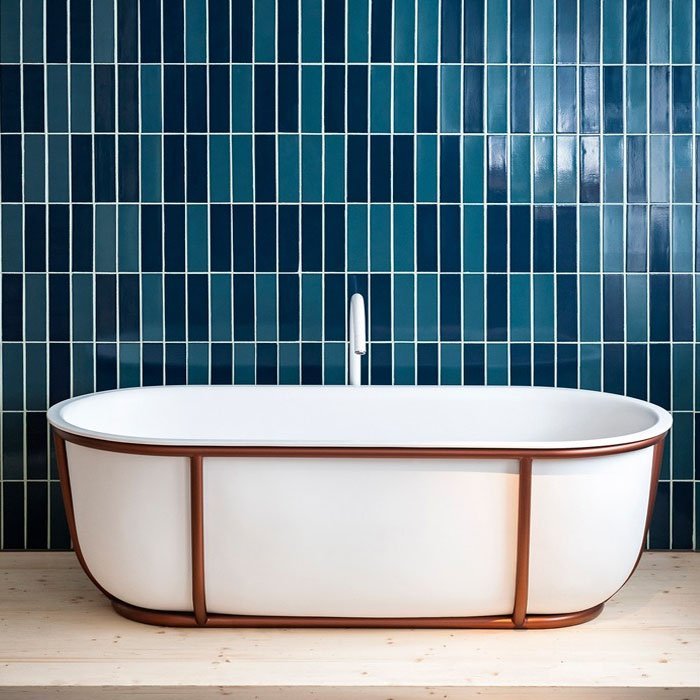 Изображение Ванна Agape Cuna отдельностоящая 165х78.5х52 см с металлической структурой цвет: белый