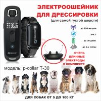 Электроошейник PATPET e-collar T30 для дрессировки собак даже с самой густой шерстью
