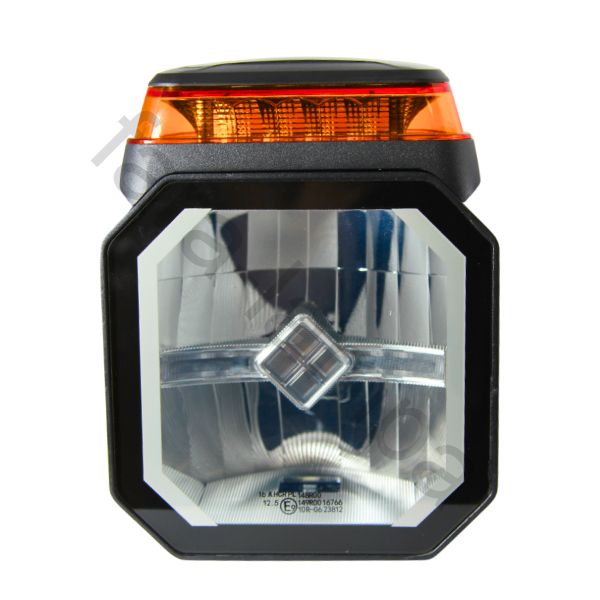 Фары светодиодные штатные с оранжевым поворотником на Камаз КДМ/КО/МДК/ЭД/МКДС/МКДУ