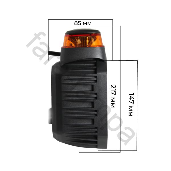 Фары светодиодные штатные с оранжевым поворотником на Камаз КДМ/КО/МДК/ЭД/МКДС/МКДУ