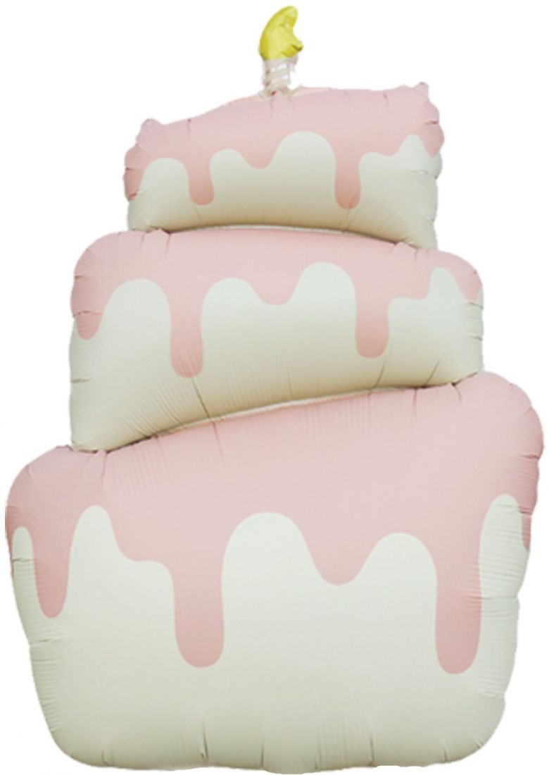 Торт сатин нюд шар фольгированный с гелием