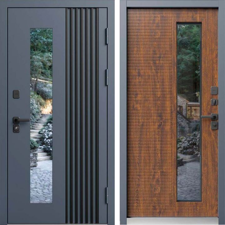 Входная дверь Termo-door Фортис - Дуб с терморазрывом и стеклопакетом