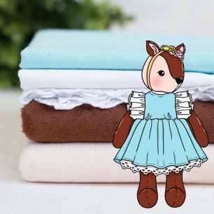 Набор для пошива игрушки - Олененок в голубом