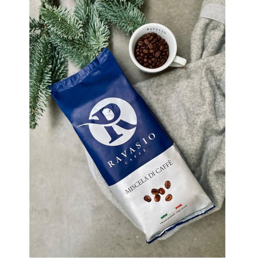 Кофе зерновой обжаренный Блу 1000 г, Caffe' Blu Ravasio 1000 gr