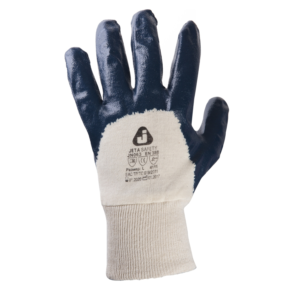 Jeta Safety JN063 Промышленные перчатки с нитриловым покрытием на 3/4, 1 пара.