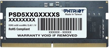 Модуль памяти SO-DIMM DDR5 16Gb Patriot 5200 PSD516G520081S