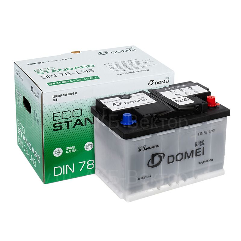 Акб DOMEI Eco STANDARD DIN LN3 78Ач 750А