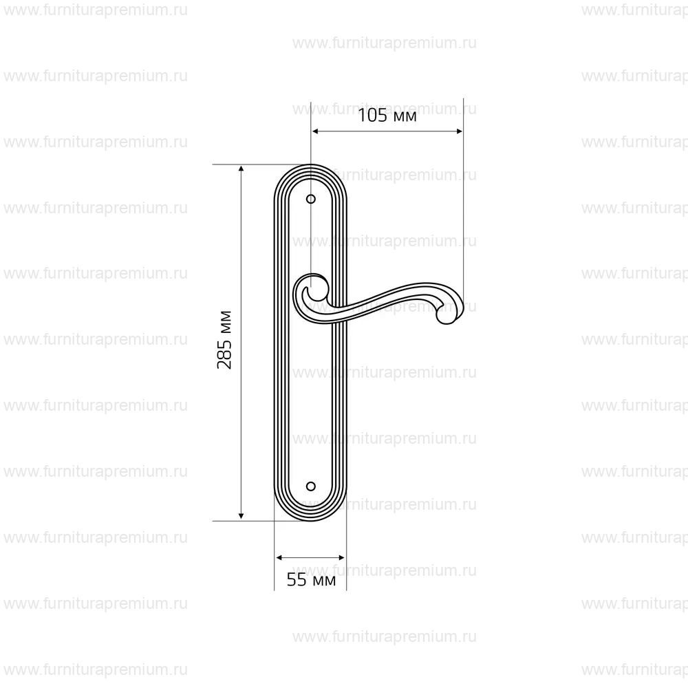 Ручка на планке Extreza Lina 313 CYL PL05