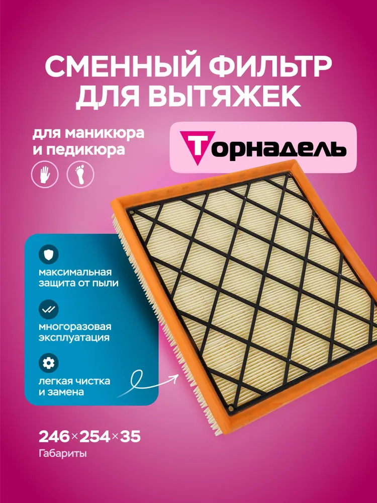 Сменный фильтр для вытяжек Торнадель