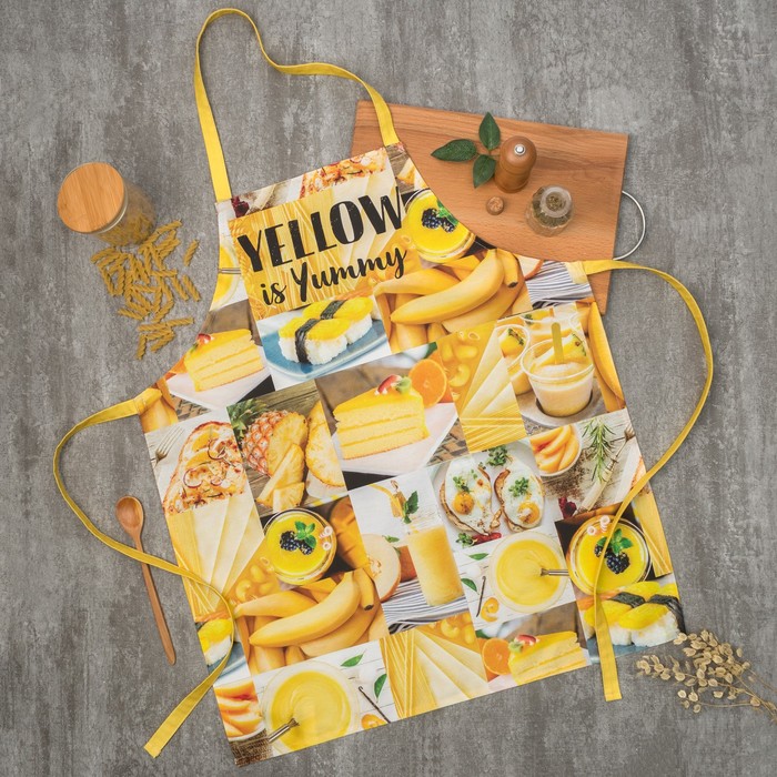 Фартук «Этель: YELLOW» 70х60 см, 100% хлопок, саржа 190 гр/м?