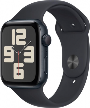 Смарт-часы Apple Watch SE (2nd Gen) 44 mm Midnight Aluminum Case with Black Sport Band M/L