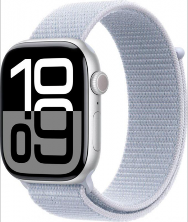 Смарт-часы Apple Watch Series 10 46 mm Silver Aluminum Case with Blue Cloud Sport Loop