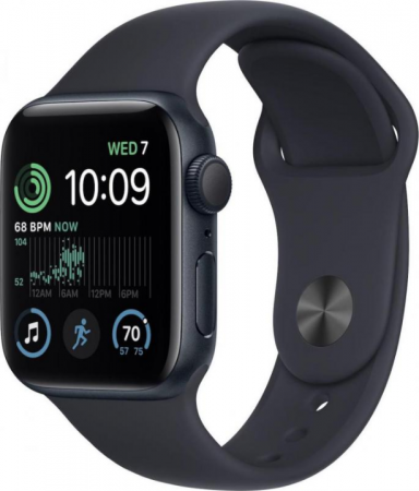 Смарт-часы Apple Watch SE (2nd Gen) 40 mm Midnight Aluminum Case with Black Sport Band S/M