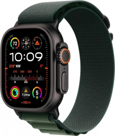 Смарт-часы Apple Watch Ultra 2 (2024) 49 mm Black Titanium Case with Dark Green Alpine Loop L