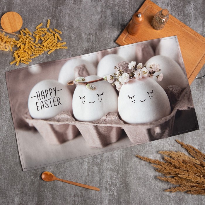 Полотенце «Этель» Easter eggs, 40?73 см, 100% хлопок, саржа 190 г/м?