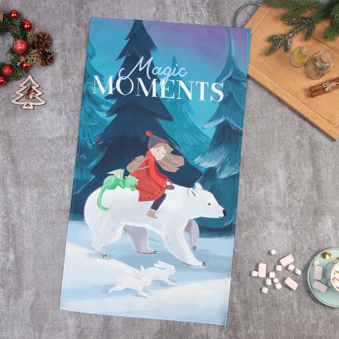 Полотенце новогоднее "Этель" Magic moment 40х73 см, 100% хл, саржа 190 г/м2