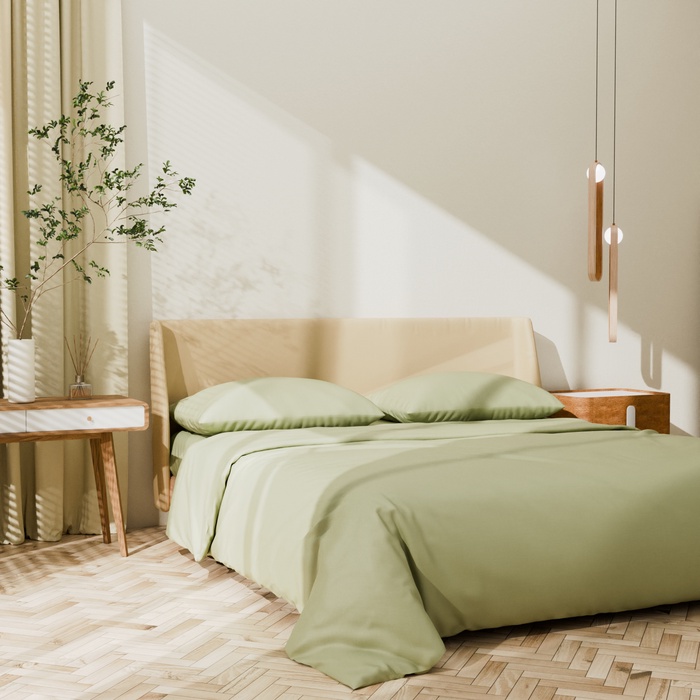 Постельное бельё LoveLife 2сп Young grass 175х215см, 200х225см, 50х70см-2шт, 100%хлопок, сатин, 125г/м