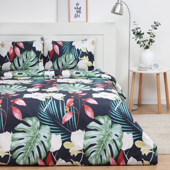 Постельное бельё Экономь и Я дуэт Magical tropics 143*215см-2шт,215*220см,50*70см-2шт, полисатин,80г/м?