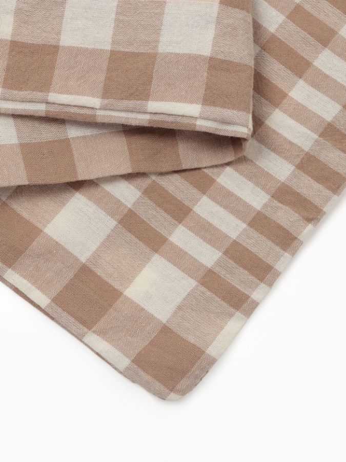 Пододеяльник Этель Beige cage 180*220 100% жатый хлопок 140 г/м2