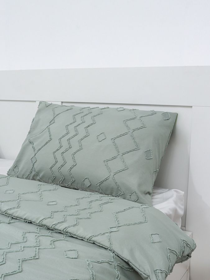 ПК LoveLife Tufting 2сп "Орнамент" 175*215см,50*70см-2шт, цв.зеленый, 110 г/м2