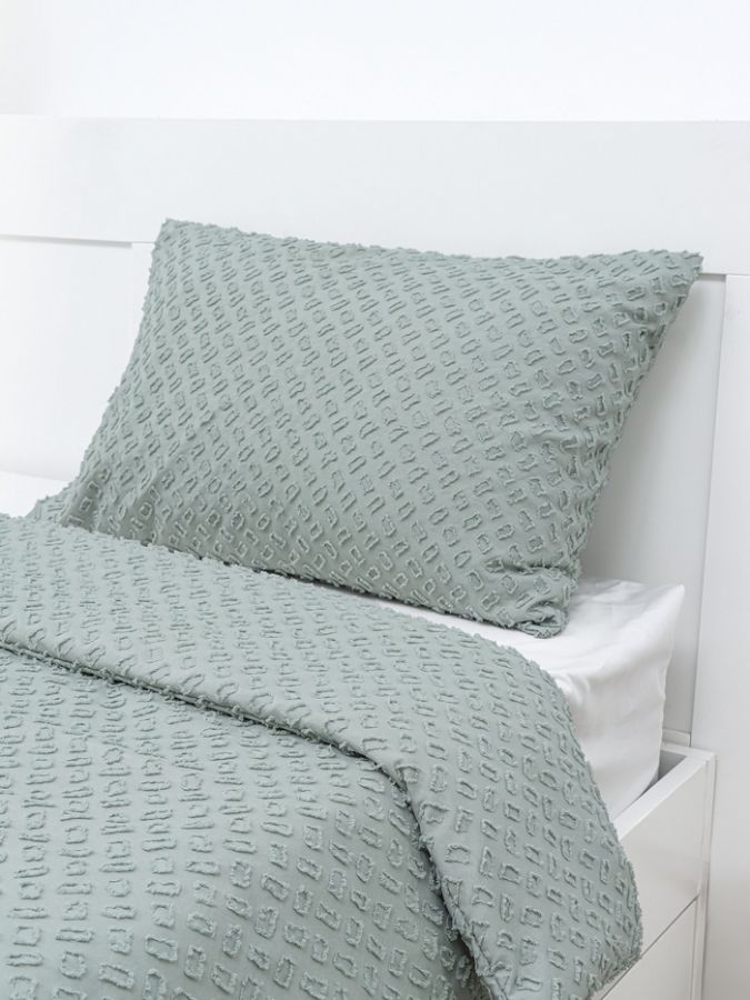 ПК LoveLife Tufting 2сп "Квадрат" 175*215см,50*70см-2шт, цв.зеленый, 110 г/м2