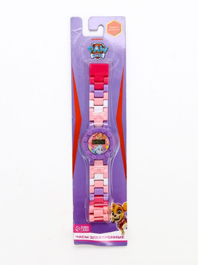 УЦЕНКА Часы наручные электронные PAW PATROL «Скай и Эверест», с ремешком-конструктором