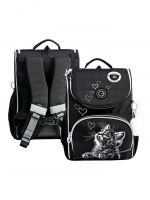 Ранец Стандарт Grizzly RAm-584 33*25*13 дев + мешок д/обуви, черный RAm-584-5_1
