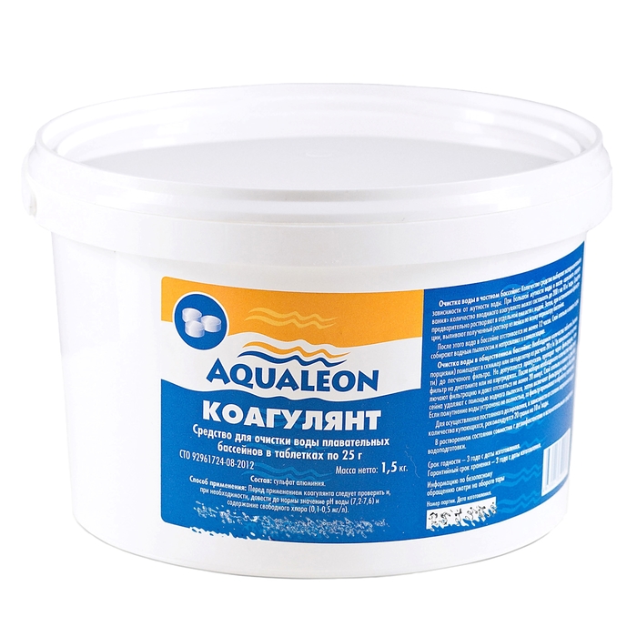 Коагулянт Aqualeon таб. 25 г, 1.5 кг