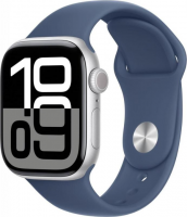 Смарт-часы Apple Watch Series 10 42 mm Silver Aluminum Case with Denim Sport Band S/M