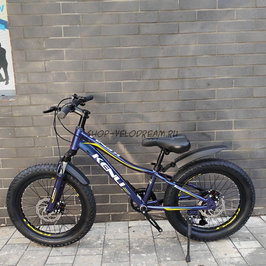 Велосипед Kenli 20" х 3.0" алюминиевый спицы детский полуфэтбайк BL