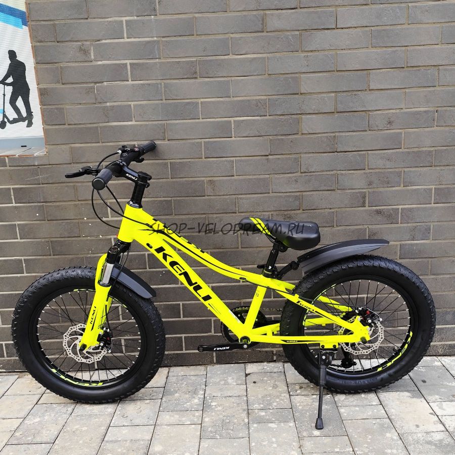 Велосипед Kenli 20" х 3.0" алюминиевый спицы детский полуфэтбайк YE