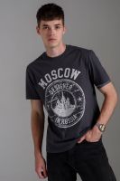 Футболка мужская 8503/1 [антрацит+Москва]