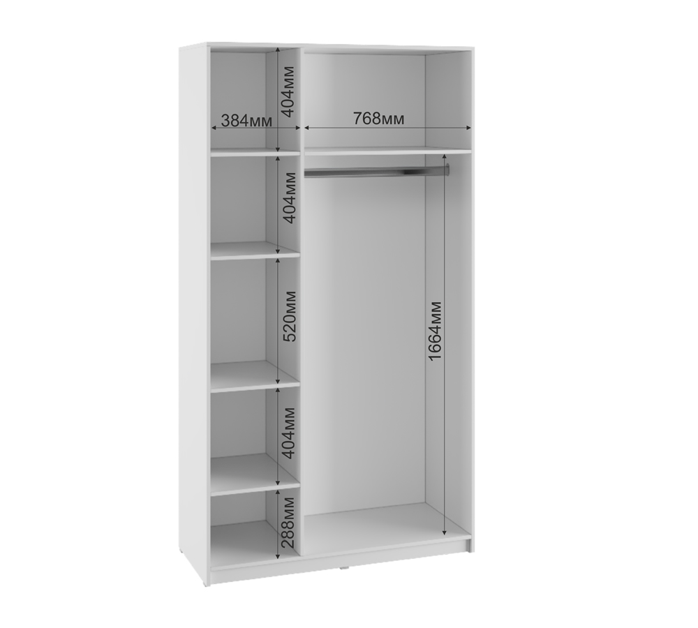 Бруно Шкаф 3-х ств.с антресолью